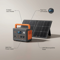 300-Watt Portable Solar Generator W/ Foldable 60-Watt Monocrystalline Solar Panel and 280Wh for Camping, RV, Outdoor Use — infographic