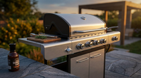 4 Burner Propane Gas Outdoor Grill with Side Burner Stainless Steel BBQ Grill — Lifestyle