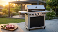 6 Burner Propane Gas Grill and Griddle Combo with Side Burner 740 Sq. In. Large Cooking Area 52,000 but Output BBQ Grill — Lifestyle