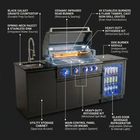 Outdoor Kitchen Island Built for Backyard Entertaining, 72000 BTU Grill, 304 Stainless Steel, Granite Countertops — How It Works